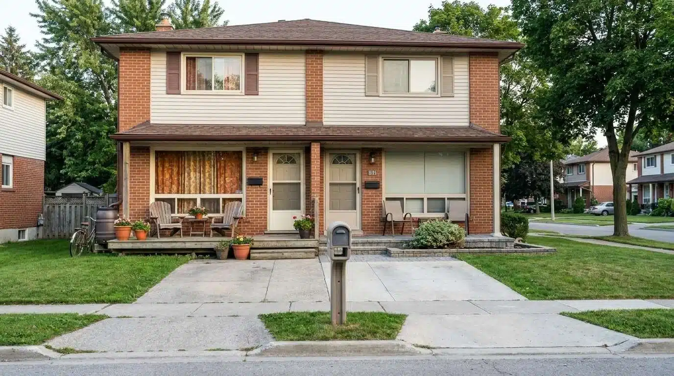 Single-owner duplex with one owner managing both rental and living units.