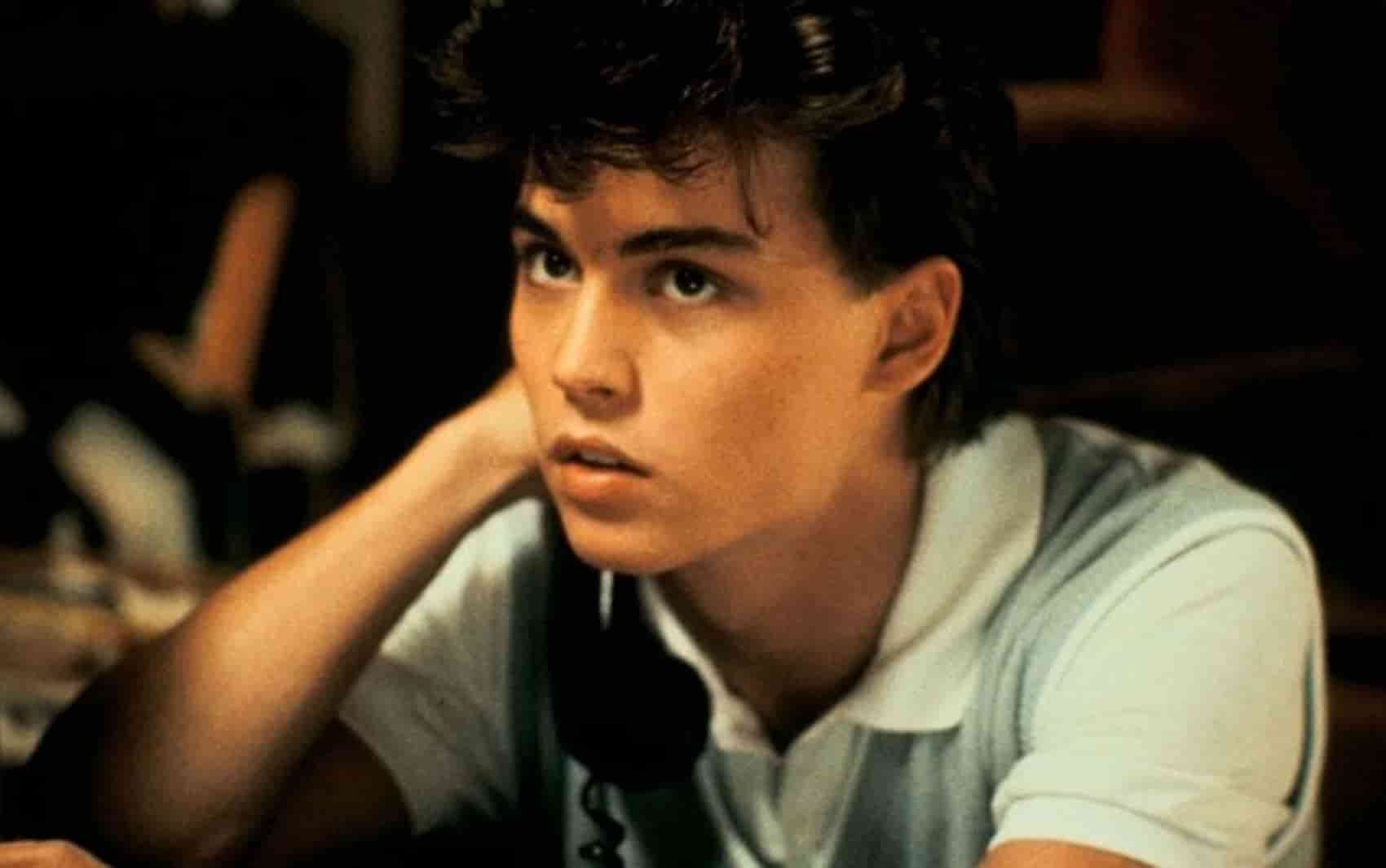 Young Johnny Depp as Glen Lantz in A Nightmare on Elm Street.