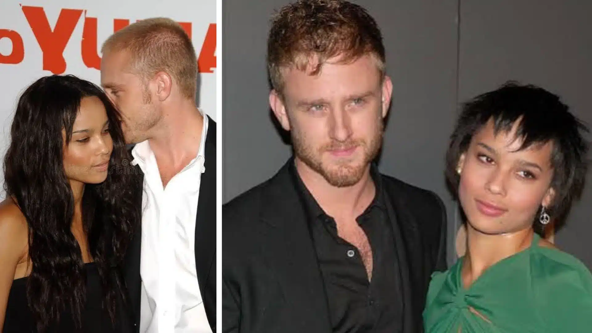Zoë Kravitz and Ben Foster attending a red carpet event together during their reported relationship.