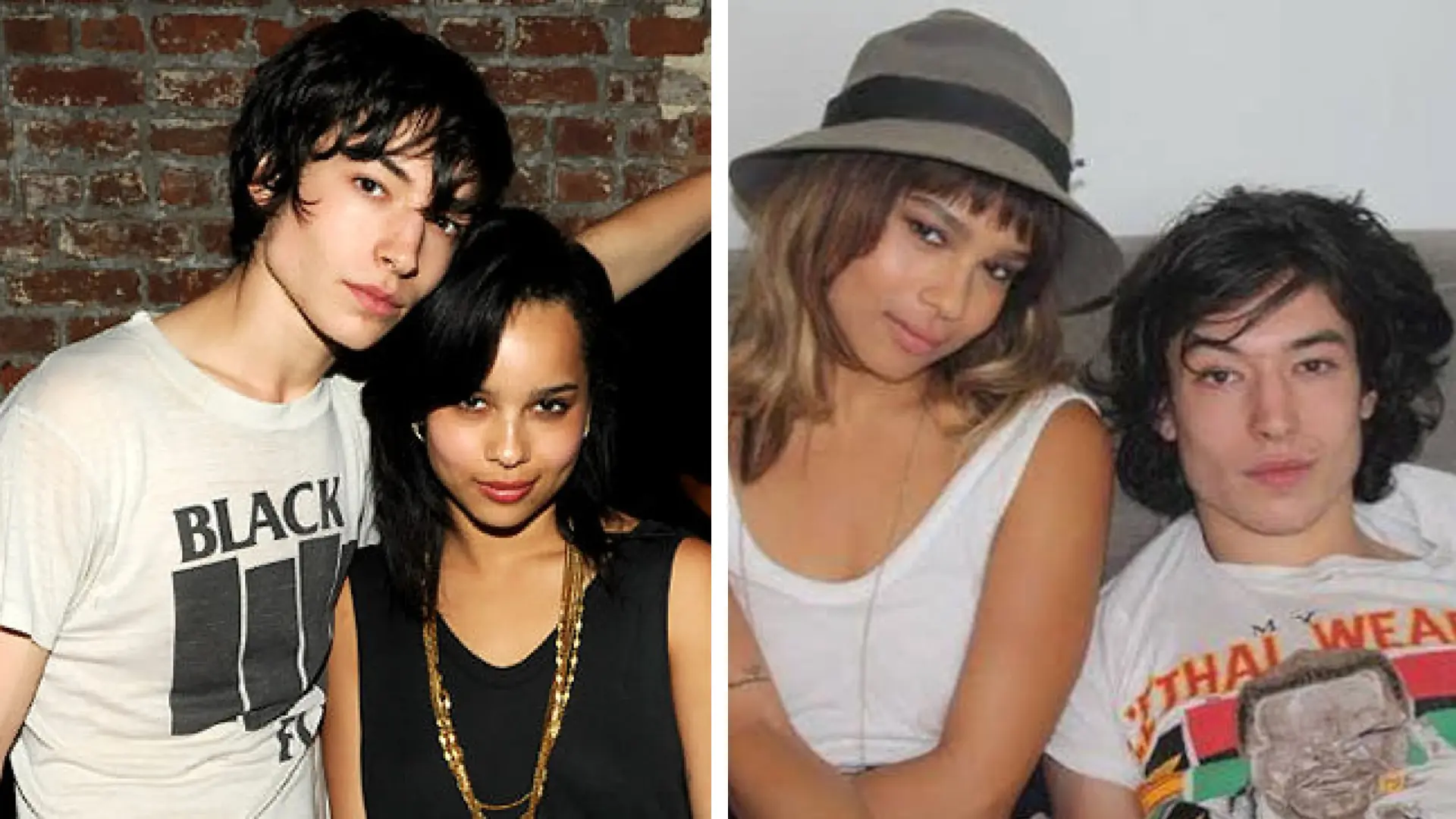 Zoë Kravitz and Ezra Miller together during the period they were reportedly linked in 2010 and 2011.