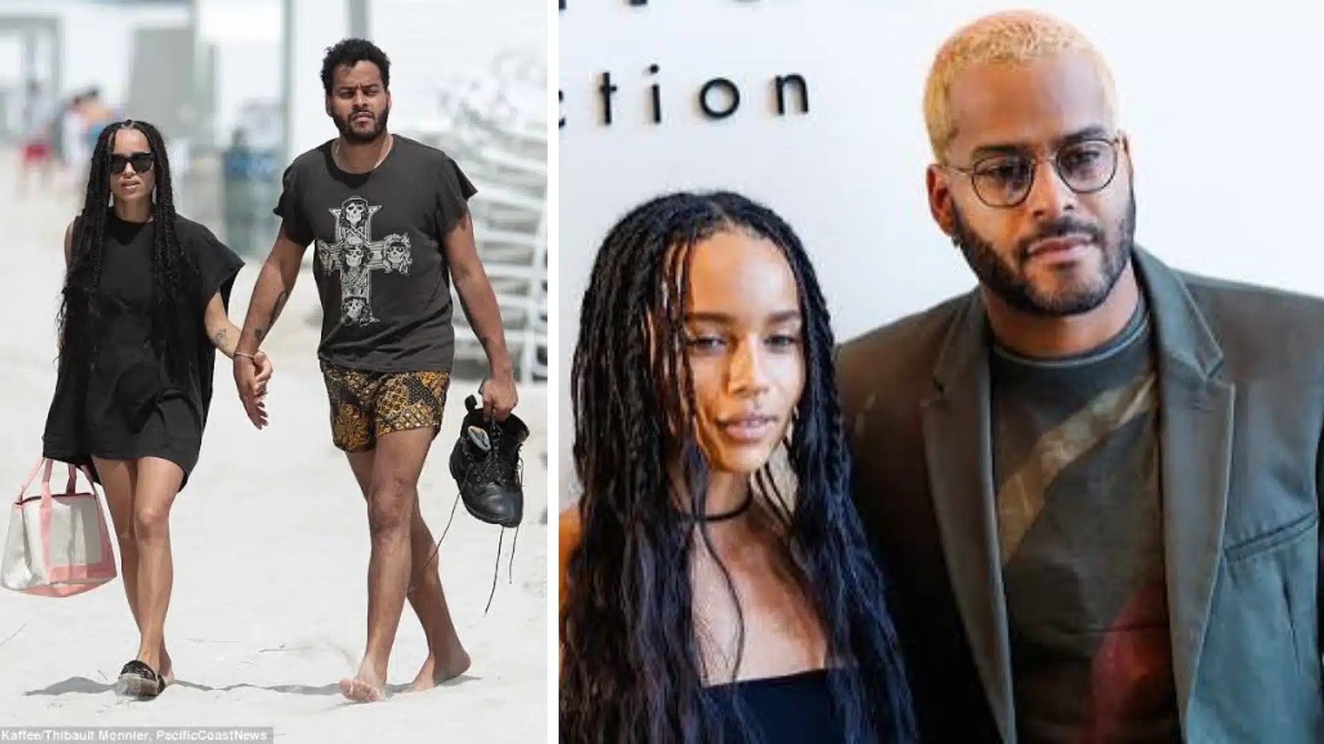 Zoë Kravitz and musician George Lewis Jr. together during the period they were romantically linked.
