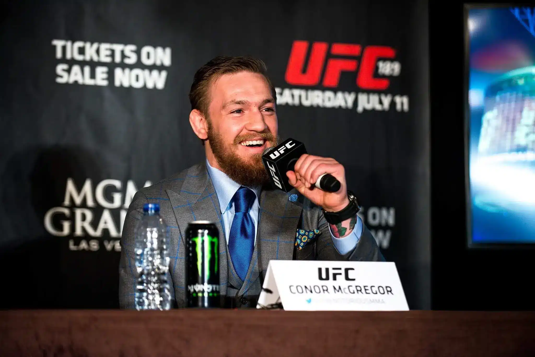 Conor McGregor pictured during a brand endorsement or promotional campaign.