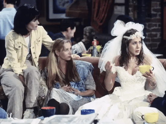 jennifer aniston in the role of rachel green in the sitcom friends