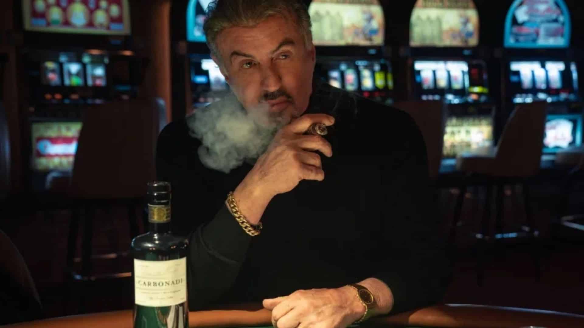 Sylvester Stallone in Tulsa King scene showcasing his television acting role and character.