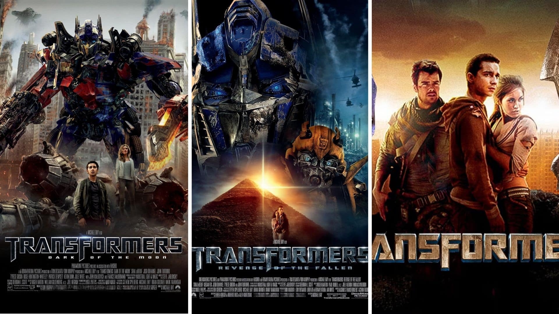 Shia LaBeouf as Sam Witwicky in the Transformers movie franchise posters